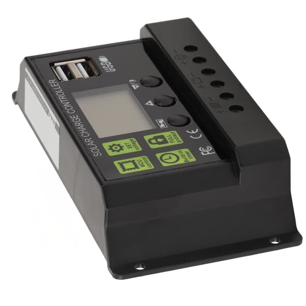 Solladdningsregulator PWM Digital Display Självkontroll Solpanel Intelligent Regulator 30A