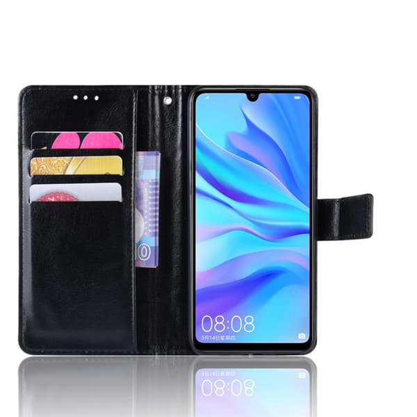 Huawei P20 Lite - Etui / Magnetisk Cover 2 i 1 - Vælg Farve! Sort Sort Black Svart