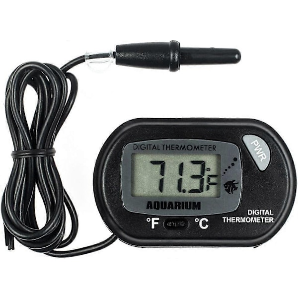 2-delad LCD Digital Akvarietermometer Fisk Tank Vatten Glasbehållare Temperatur