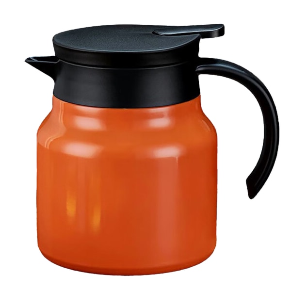 Insulated Teapot 1000ml Tea Water Separation Detachable Thermal Coffee Tea Pot for Home Orange