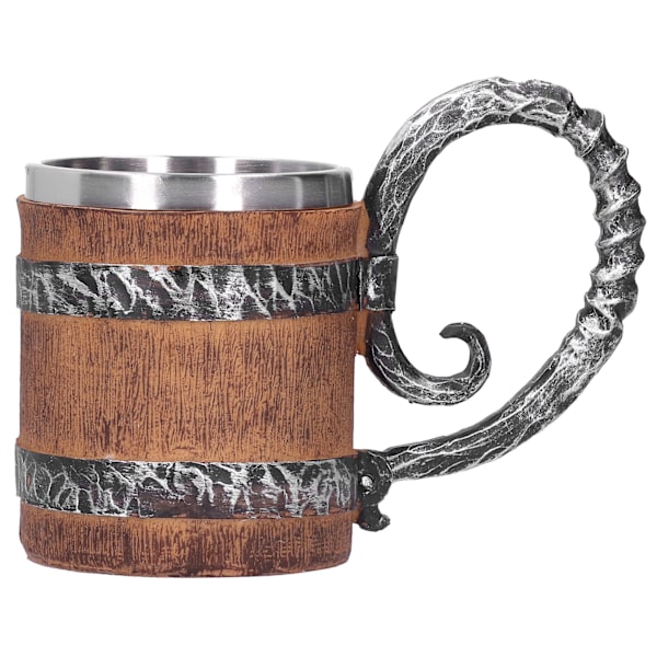 Harpiks drikkekrus egetræ tønde personlig viking vintage rustfrit stål håndlavet kop