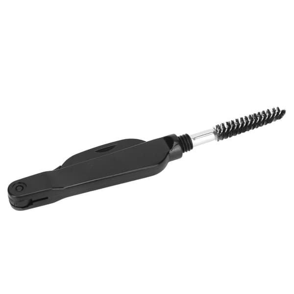 2 i 1 øjenvippekam i rustfrit stål med dobbelte hoveder, foldbar plejekam til øjenbryn, til makeup, sort