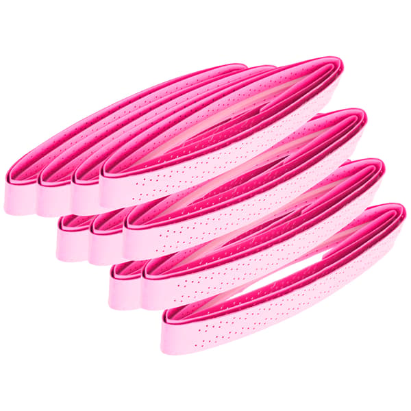 Badmintonracket Overgrip Perforerad Klibbighet Halkfri Antisladd Svettband Grepp Tejp Fluorescerande Rosa
