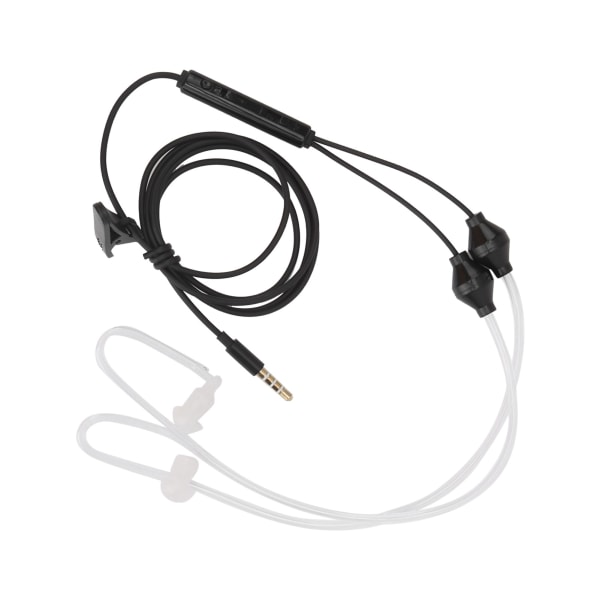Air Tube Hörlurar Hörsnäckor Hörlurar med kabel med handfri mikrofon för Samsung 3,5 mm uttag (Noir)