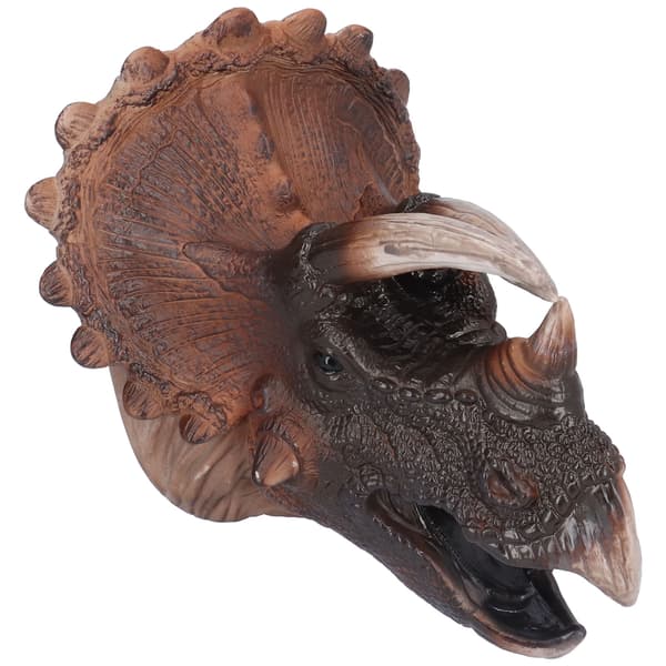 Triceratops-docka i gummi, giftfri, hållbar, handmålad, Triceratops-handdocka