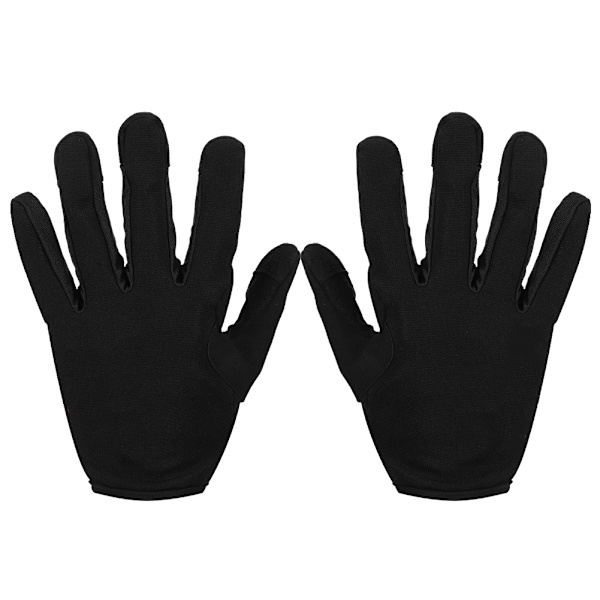 Ridhandskar Unisex Motorcykel Helt Finger Skyddande Andningsbar Handkläder för Pekskärm Svart XL