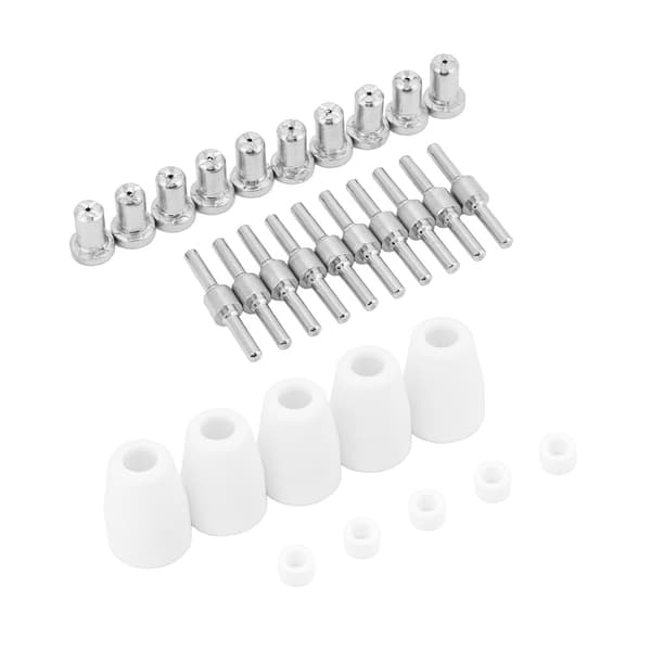 30st/set PT-31XT Plasmaskärbrännare Förbrukningsmaterial Munstycke Elektrod Skydd Virvelring Kit