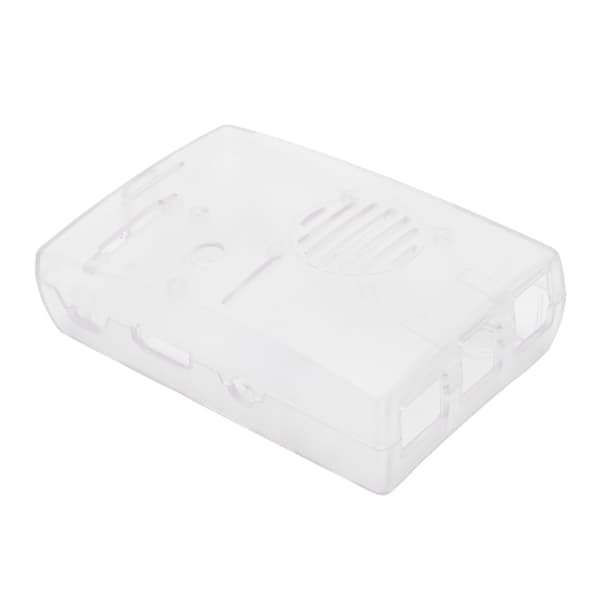 Til Raspberry Pi 3B 3B+ Shell ABS-kabinet Model K med 3007 kølepladeventilator, der kan installeres (gennemsigtig)