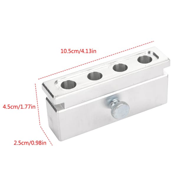 4 hulrum DIY læbestiftform læbepomadefremstiller i aluminiumslegering (engangsbrug)