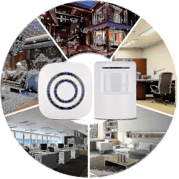 2024, Passage Alarm, Butiksklokke, Trådløst alarmsystem med bevægelsesdetektor Infrarød menneskekropssensor dørklokke velkomst enhed smart home Alarm