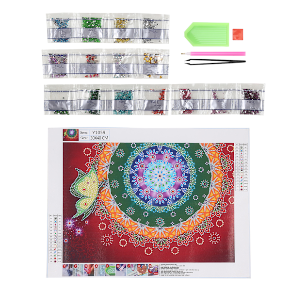 Rhinestone-målning Tredimensionell effekt Inte lätt att falla av Fade Rhinestone-målning Paket för heminredning(Y1059 )