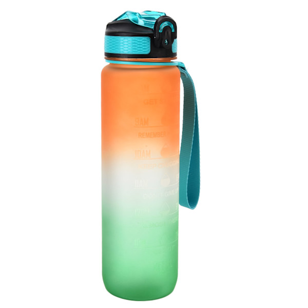Vattenflaska 1000ML Orange Matt Bärbar Vattenkanna för Sport Utomhusaktiviteter