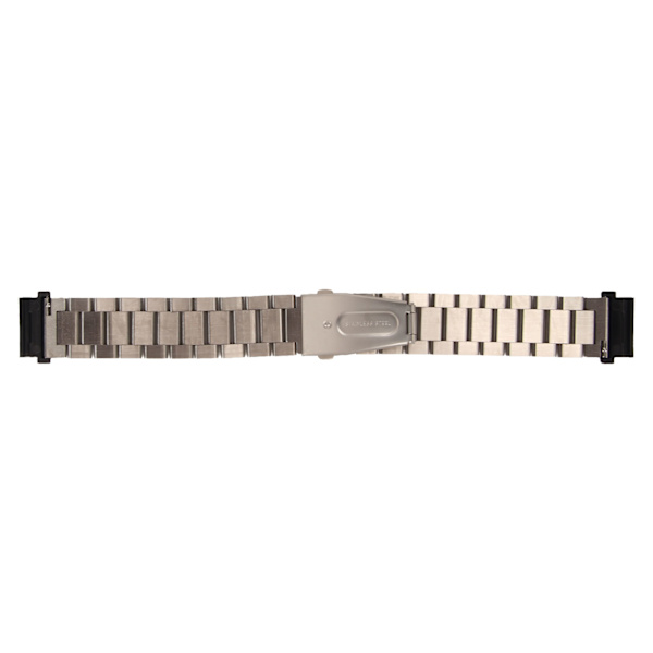 Udskiftning af urbånd i rustfrit stål dobbeltspænde 24 mm til Garmin Fenix ​​7S 6S 5S Silver