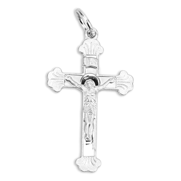 Exklusivt 925 Sterling Silver Crucifix Halsband för Män och Kvinnor - Jesus Kors Halsband Hänge Present