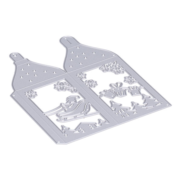 Karbonstål juleformer Innovative metallstempel for DIY preging kort gaveeske Julenissen