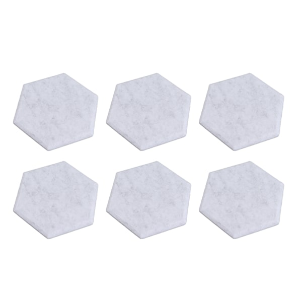 12 stk sekskantede akustiske paneler med høy tetthet lydabsorberende paneler lydtette skråkantede veggpaneler 14x12x7cm sølvgrå