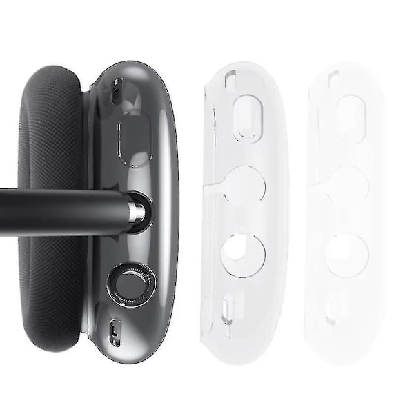 AirPods Max -kotelo, läpinäkyvä pehmeä TPU-suojakuori, läpinäkyvä suojakalvo