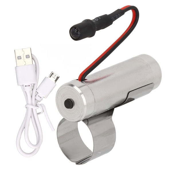 LED-tommellampe Justerbar belysningsvinkel USB-lading Øreplukker i rustfritt stål for øreplukking
