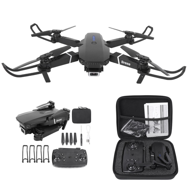 E525 WIFI FPV Drone Vidvinkel High Definition kamera sammenleggbar Drone Quadcopter Black 4K