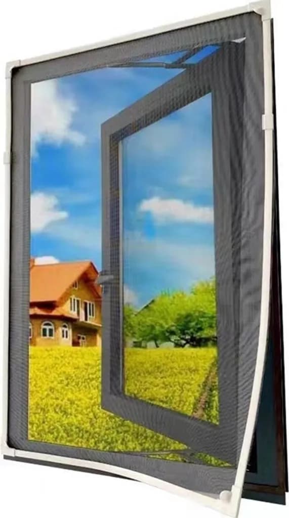 Window Fly Screen, 80 x 100 cm Mosquito Net with Magnet, Insect Screen for Windows (White)