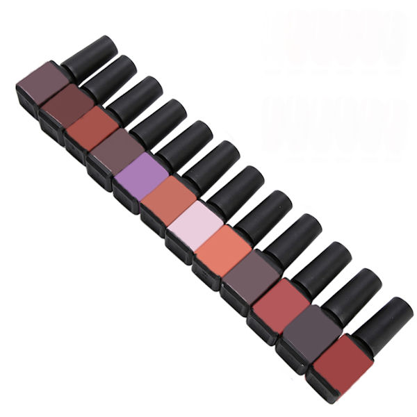 12 stk UV-gel neglelakk harpiks giftfri DIY Soak Off neglegel for husholdning neglkunst salong RD01-12