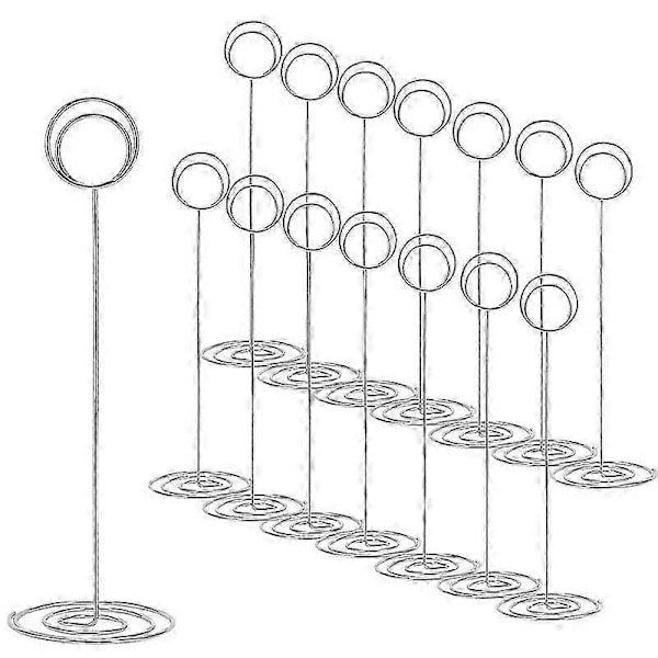 15-pack 22 cm Hög Bordsnummerhållare, Platskortshållare, Bordsfotohållare, Trådfotohållare