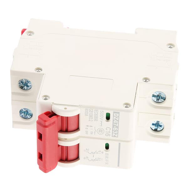 2P DC 500V 16A Mini Strømbryter MCB Sikkerhetsbryter DZ47-63Z-2P