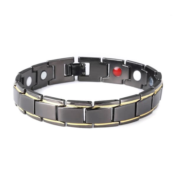 Magnetarmbånd Sort Guld Germanium Lindre Træthed Reducer Strålingsterapi Armbånd
