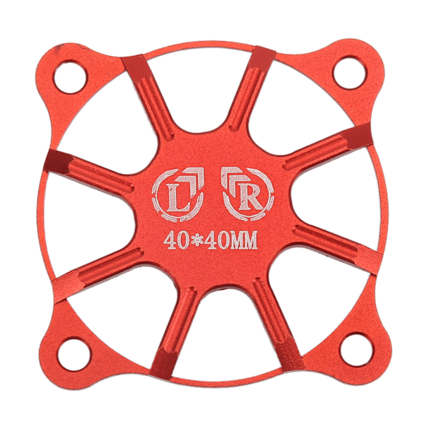 RC-jäähdyttimen tuulettimen suojus 40x40mm alumiiniseos suojaava lisävarusteosa moottorille punainen