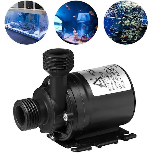 12V 800L/H 5M dränkbar pump för fontän, swimmingpool, solcirkulationssystem