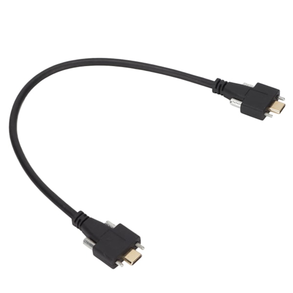 Type C han til Type C han 0,3 m 4K ved 60 Hz 5A hurtigopladning 10 Gbps USB C 3.1-kabel med skruehuller til tabletcomputer