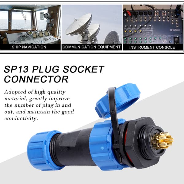 IP67 SP13 7-pin vanntett plastpluggkontakt (7-pin)