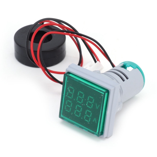 Aktuell signalindikator universell 2-display fyrkantig lampa ljus 60~500V AC AD16-22FVAGrön