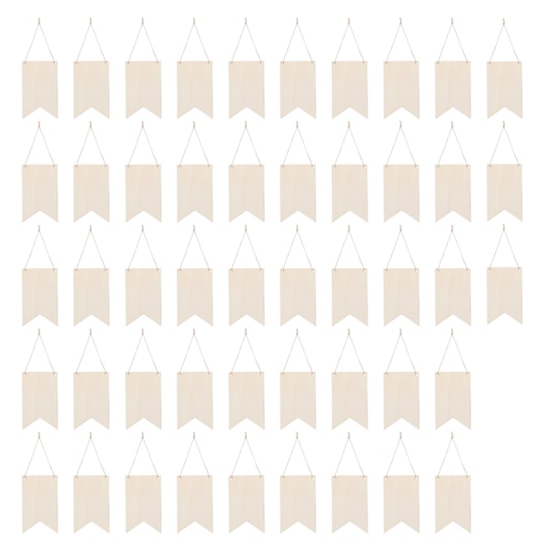 48 kpl keskeneräistä puista riipusta poppelipuusta valmistettu tyhjä puinen laatta köysillä polttokirjoitusta varten