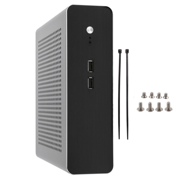 G60S HTPC -runko, täysi alumiininen DCATX- power MiniITX- case pöytätietokoneelle (Noir USB2.0)