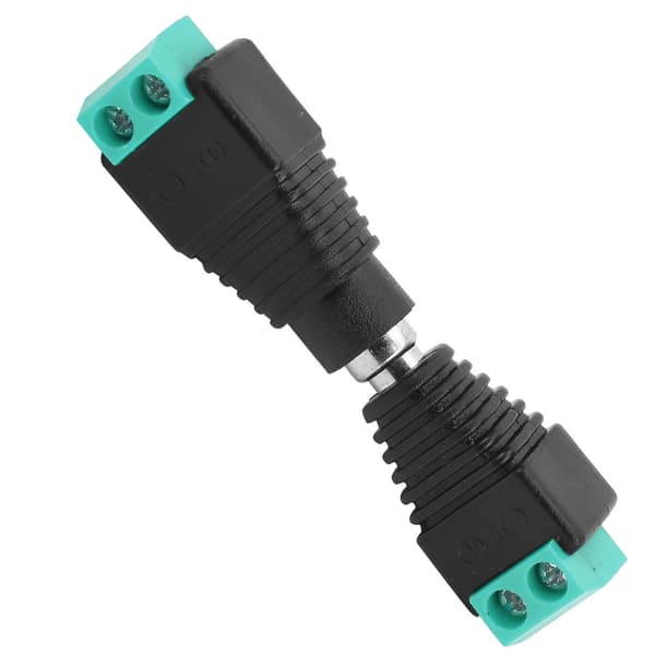 5,5x2,1 mm DC-strømstik han hun CCTV-strømadaptere til kamera eller LED-lampe grøn