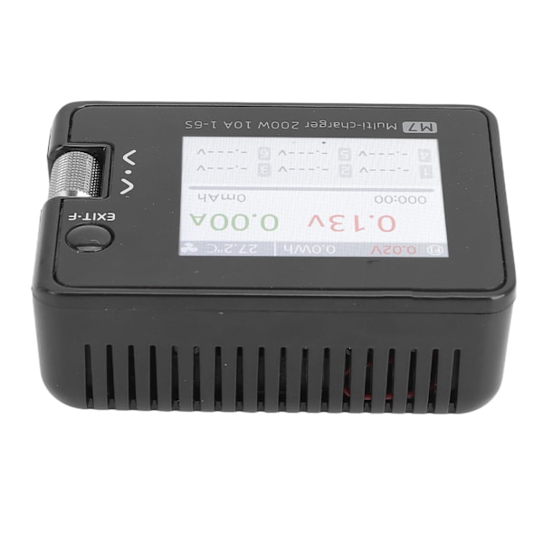 200W 10A RC LiPo-lader LiPo-batteribalanselader RC-bilflybåtbatteriladerutlader Svart