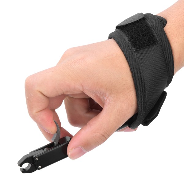 TP410 Utendørs bueskyting Utløser Caliper Håndleddsstropp Avtrekker Skyting Jaktpiler Force for Compound BowBlack