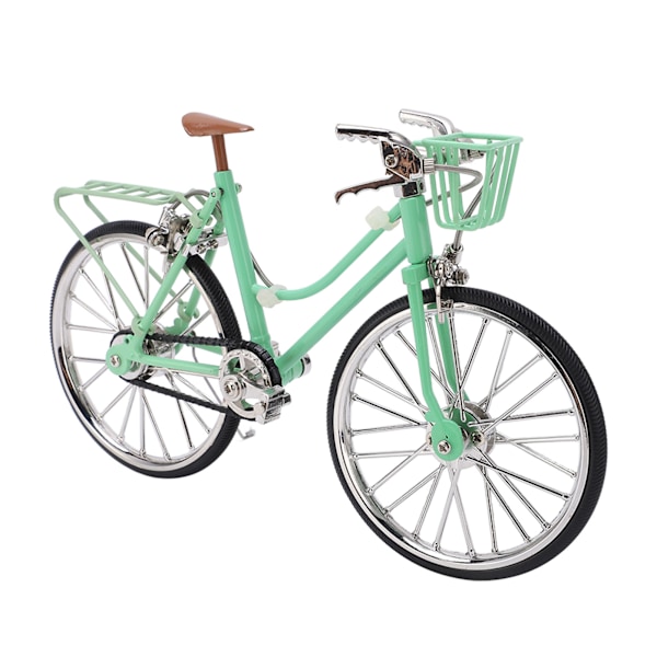 Mini cykelmodel simulering baseret design holdbar legering lysegrøn iøjnefaldende flot indretning cykel legetøj