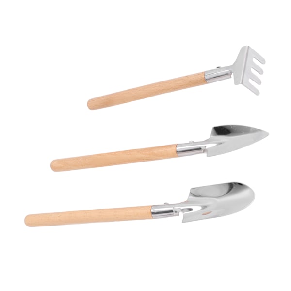 Trädgårdsspade set spade murslev kultivator transplanter rostfritt stål ogräsverktygssats