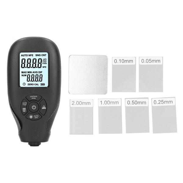 Coating Thickness Gauge Auto Car Paint Meter for Used Car Buyers Measurement Tool 0~2000um Black