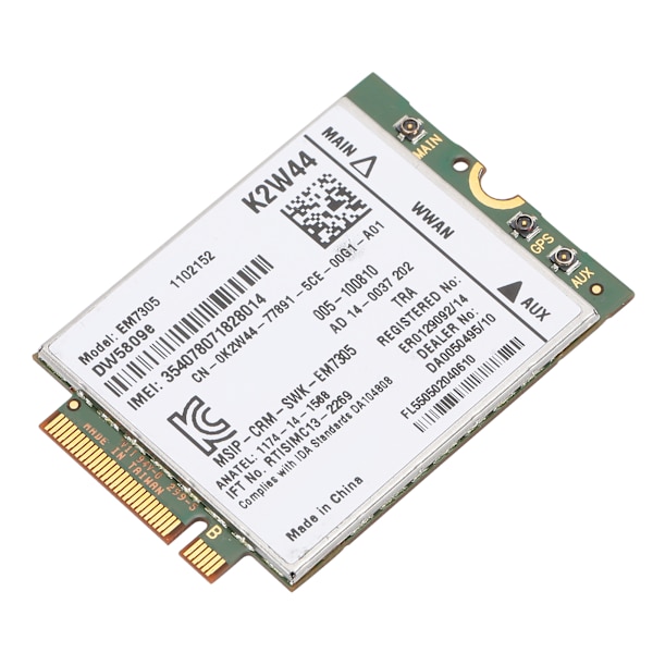 EM7305 4G-moduuli langaton verkko M2 NGFF LTE WWAN-kortti 52-nastainen, sopii Dell DW5809e Sierralle