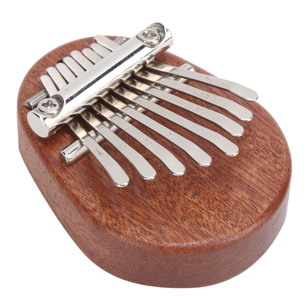 8 Tone Kalimba Thumb Piano C Key Mini Kannettava Mahonki Soitin Lelu Lahja Soikea