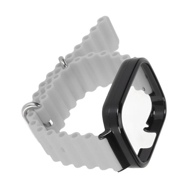 2 i 1 erstatningsklokkerem for Redmi Watch 3 Silikon Justerbar Smart Watch-armbånd med beskyttelsesveske Grå