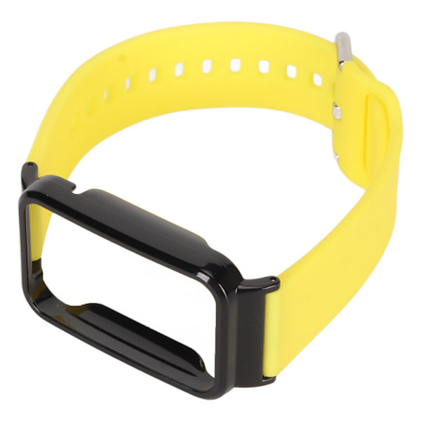 Silikoniranneke suojakotelolla Mi Band 7 Pro -kellolle, keltainen ja musta