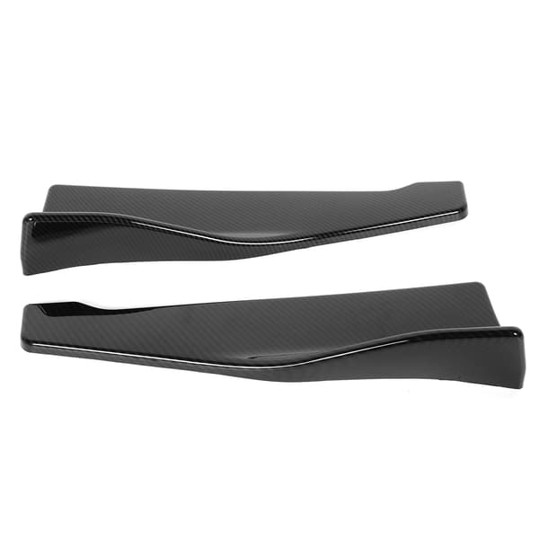 2 stk. universelle sideskjørt Rocker Splitters Leppe Winglet Vinge Karbonfiberstil 48 cm Bilkarosserisett