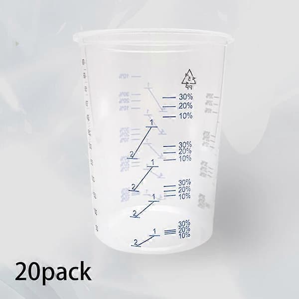 20 engangs plastik malingsblandingskopper til 600 ml epoxyharpiks