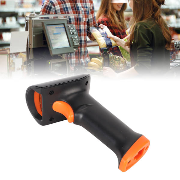 2D 1D USB streckkodsläsare Responsiv vibrationsfeedback Vattentät QR-kod handhållen skanner för Warehouse Supermarket