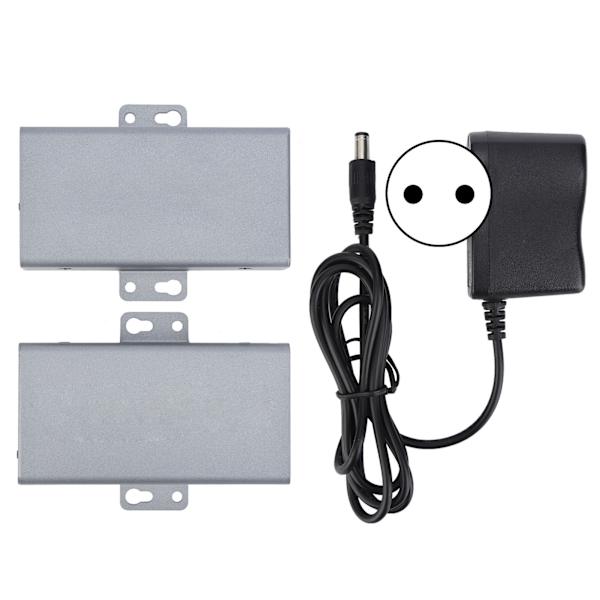 High‑Definition Multimedia Interface Extender Kompatibel Sändare Mottagare med Adapter för Signalförlängning 110‑240VEU-kontakt