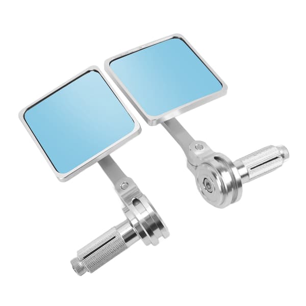 2st Universal Styre Backspeglar Aluminiumlegering Vattentät för MotorcykelSilver